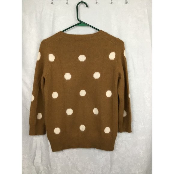 Wallace Pullover Sweater Size Small Brown W/White Dots - Picture 2 of 6